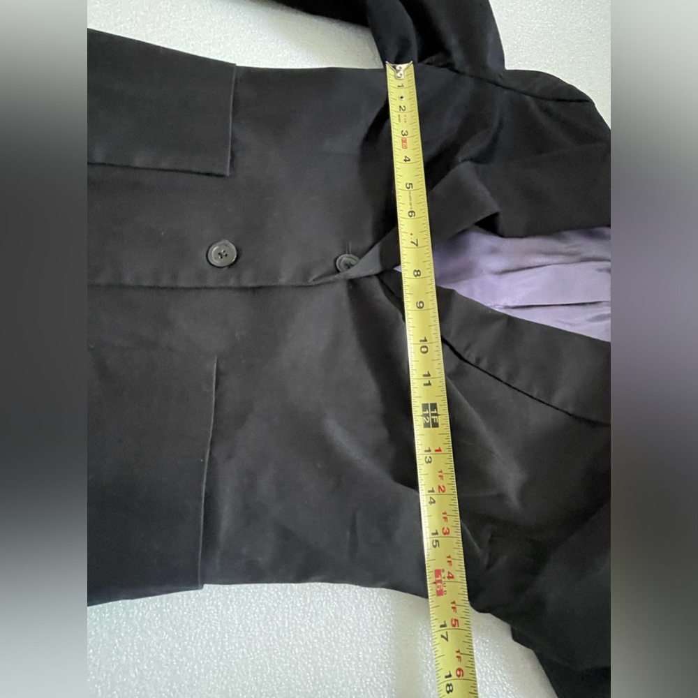 Bossini Women’s Black Cotton Suit Jacket Blazer Coat Pants Women's Sz XS/S/7 - Picture 2 of 16